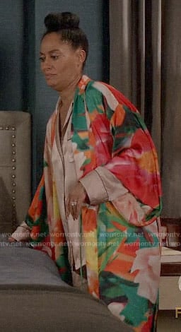 Bo's floral robe on Black-ish