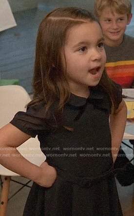Ruth's black collared dress with bow on New Girl