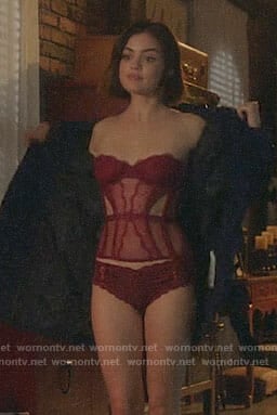 Stella's red lingerie on Life Sentence