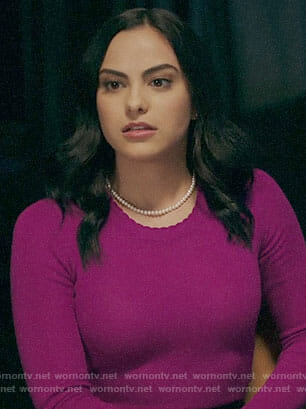 Veronica's pink sweater on Riverdale