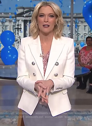 Megyn's white double breasted blazer on Megyn Kelly Today