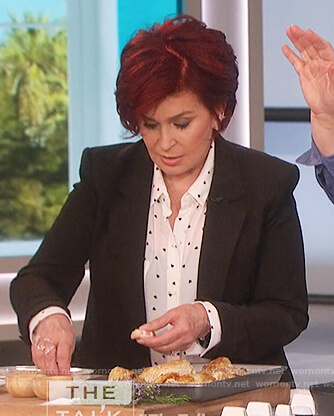Sharon's heart print shirt on The Talk