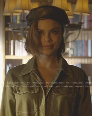 Cristal's khaki jumpsuit on Dynasty