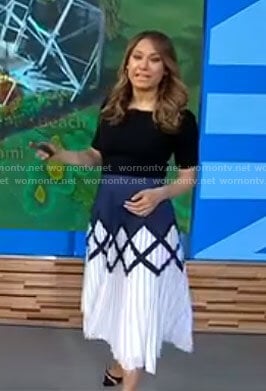 Ginger's printed midi skirt on Good Morning America