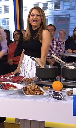 Ginger's white ruffled midi skirt on Good Morning America
