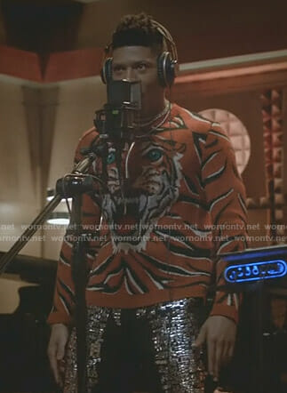 Hakeem's orange tiger sweater on Empire