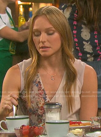 Abigail's floral panel sleeveless dress on Days of our Lives
