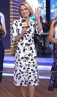 Amy's white floral shirtdress on Good Morning America