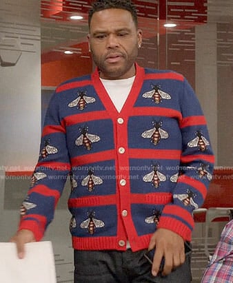 Andre's bee cardigan on Black-ish