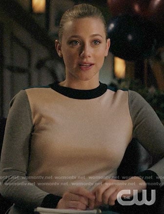 Betty's colorblock sweater on Riverdale