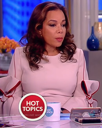 Sunny's pink  bow sleeve dress on The View