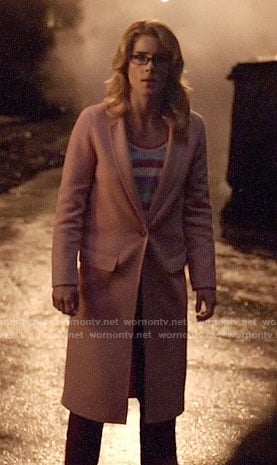Felicity's pink coat on Arrow
