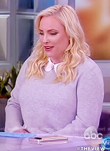 Meghan's gray layered sweater on The View