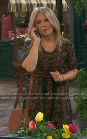 Jennifer's floral short sleeved dress on Days of our Lives