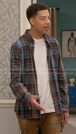 Junior's plaid shirt on Black-ish