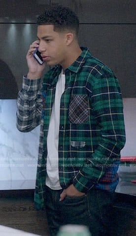Junior's patchwork plaid shirt on Black-ish