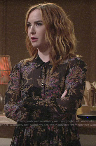 Mariah's floral shirtdress on The Young and the Restless