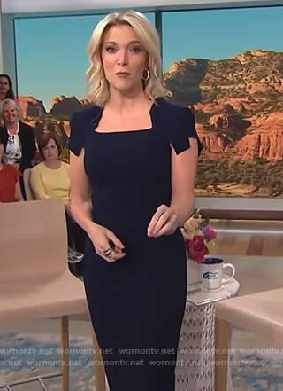 Megyn's navy sheath dress on Megyn Kelly Today