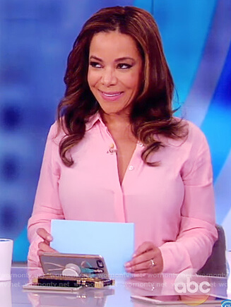Sunny's pink maxi shirtdress on The View