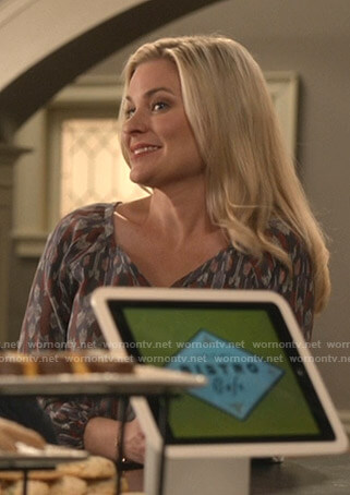 Stephanie's ikat print blouse on Good Witch