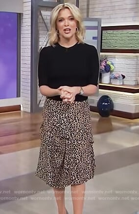 Megyn's leopard print ruffle skirt on Megyn Kelly Today