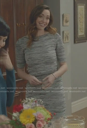 Abigail's space dye short sleeve dress on Good Witch