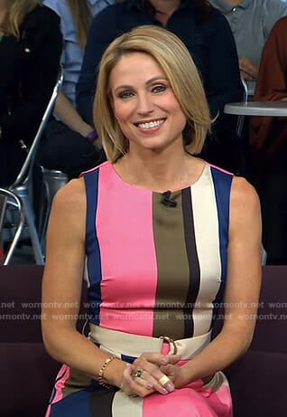 Amy's striped midi dress on Good Morning America
