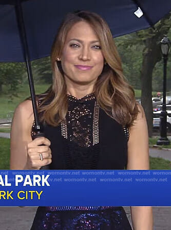 Ginger's black peplum lace top on Good Morning America