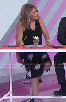 Jenna's black floral v-neck dress on Today