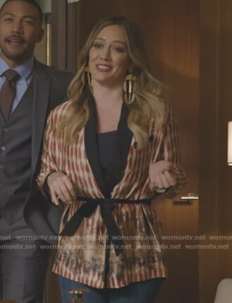 Kelsey's printed kimono jacket on Younger
