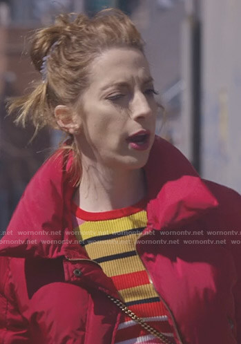 Lauren's striped ribbed sweater on Younger