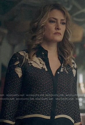 Alice's floral and dot print shirt on Riverdale