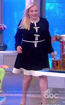 Meghan's black and white bow embellished dress on The View