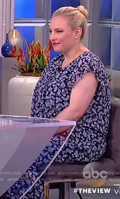 Meghan's blue floral print jumpsuit on The View