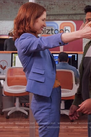 Kimmy's blue suit on Unbreakable Kimmy Schmidt