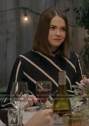 Callie's diagonal striped top on The Fosters