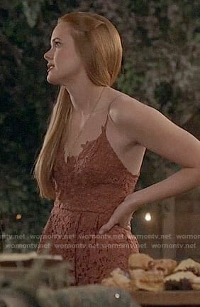 Eliza's brown lace dress on The Fosters