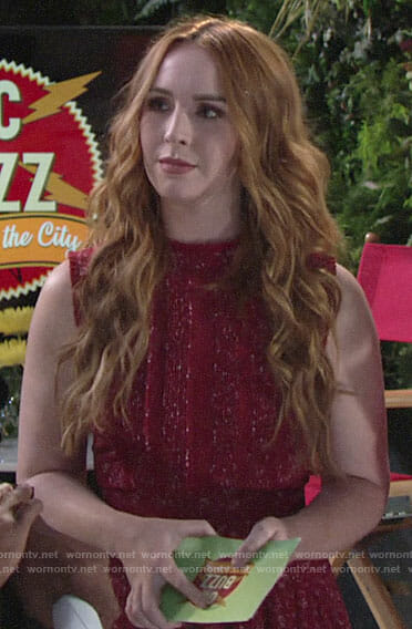Mariah's red floral dress on The Young and the Restless