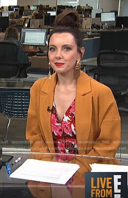 Melanie's white and pink floral dress on Live from E!