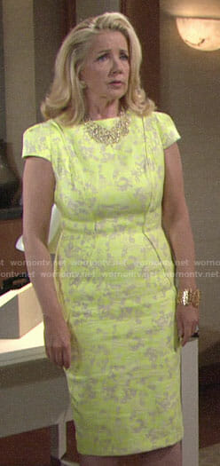 Nikki's yellow floral dress on The Young and the Restless