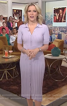 Megyn's purple ribbed dress on Megyn Kelly Today