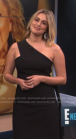 Carissa's black one shoulder mini dress on E! News