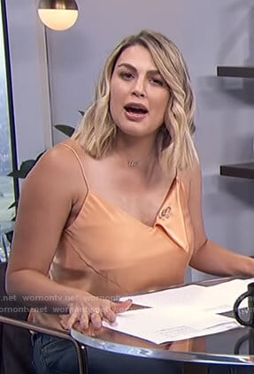 Carissa's orange camisole on E! News Daily Pop