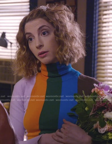 Lauren's striped turtleneck sweater on Younger