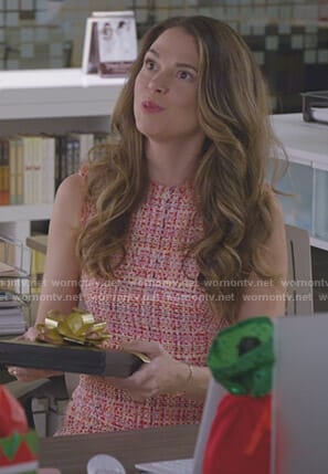 Liza's pink tweed dress on Younger