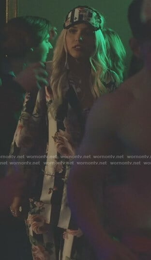 Maddie's striped rose print pajamas on Nashville