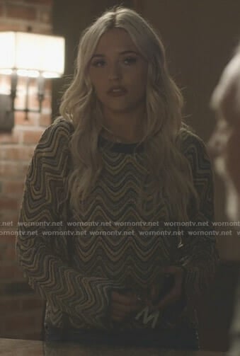 Maddie's wave striped sweater on Nashville