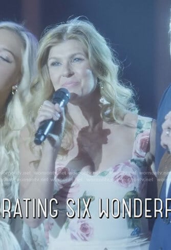 Rayna's floral print dress on Nashville