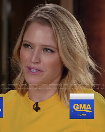 Sara's yellow bell sleeve top on Good Morning America