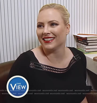 Meghan's black cutouts sheath dress on The View